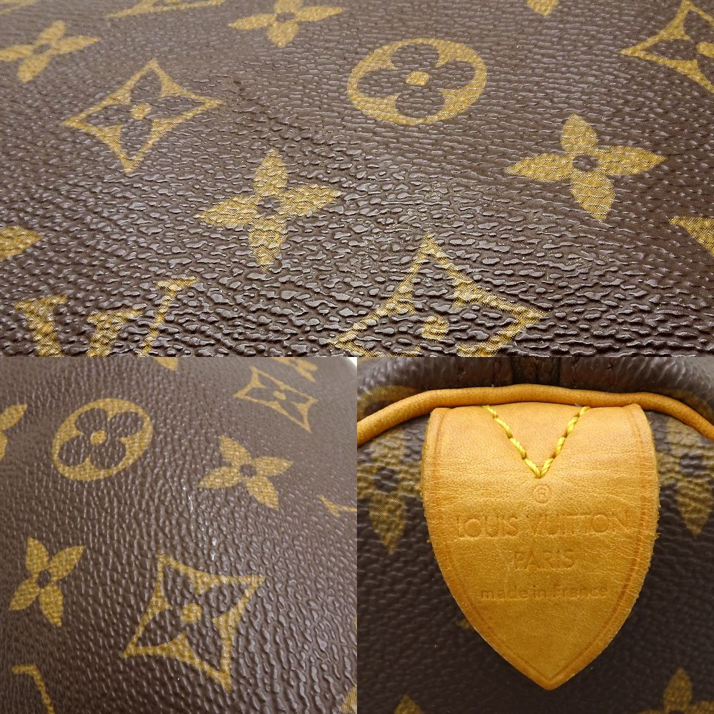 Louis Vuitton Monogram Speedy 30 Handbag Brown
