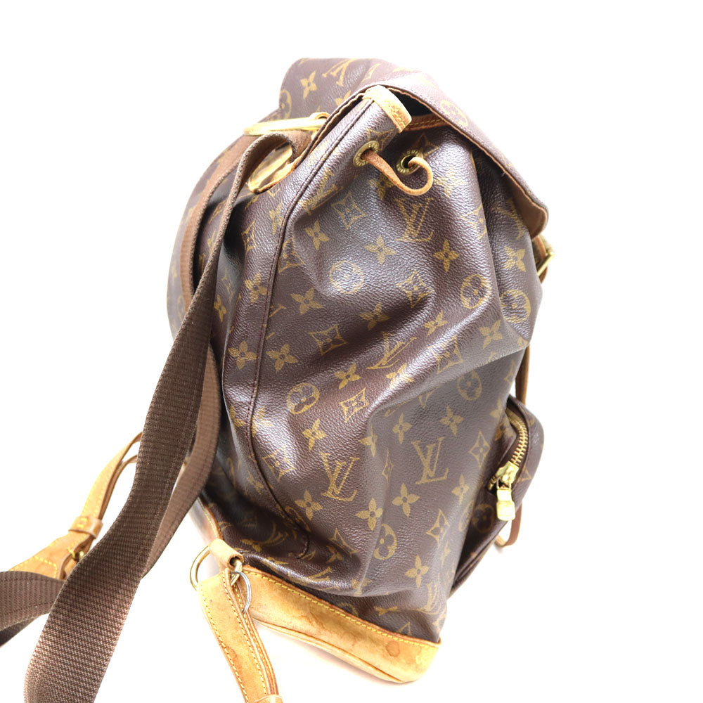 Louis Vuitton Montsouris GM Backpack Bag Monogram Canvas Brown