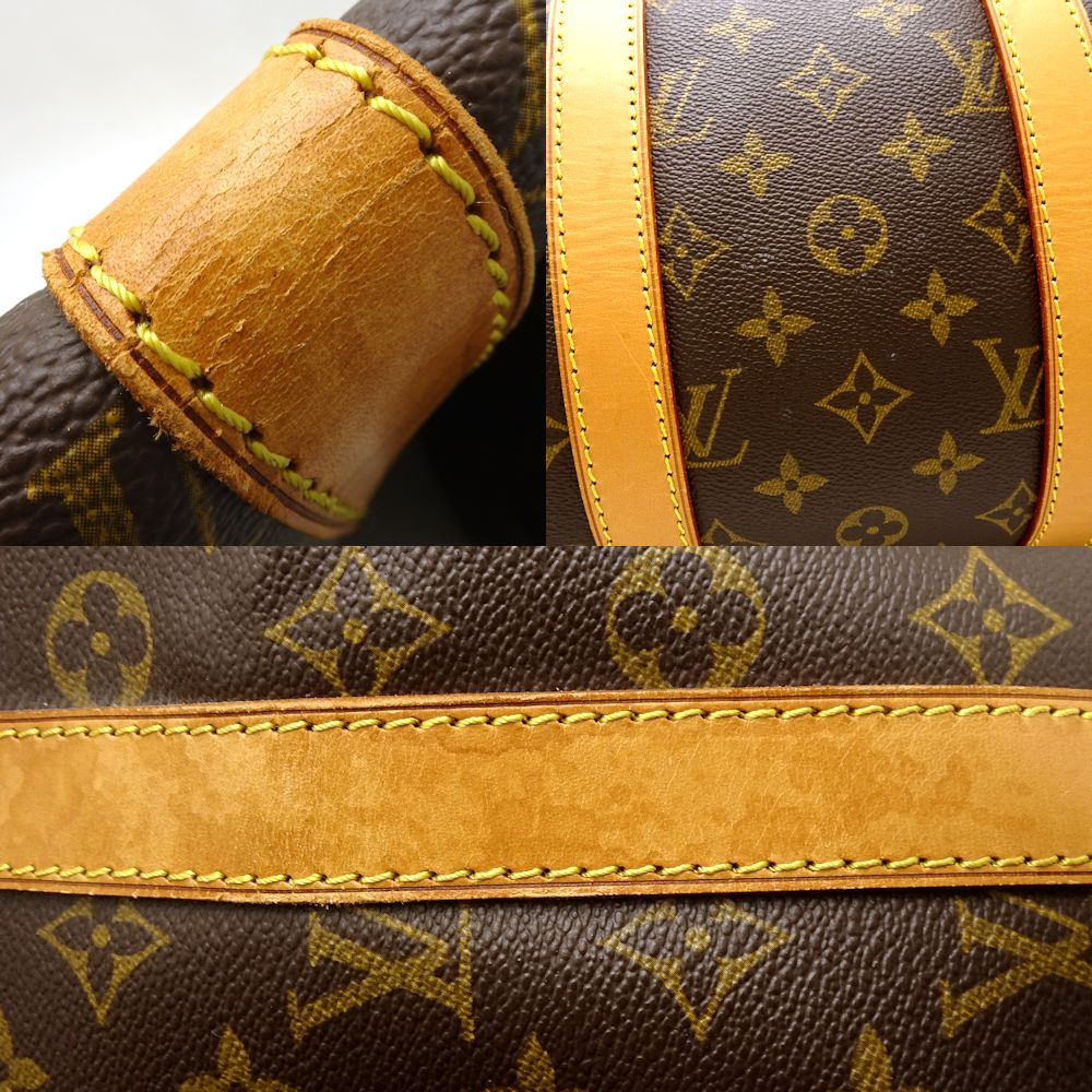 Louis Vuitton Monogram Keepall 45 Handbag Brown