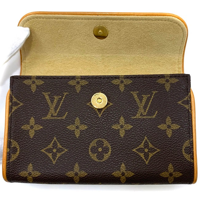 Louis Vuitton Belt Pochette Florentine Monogram Waist Pouch Bag Leather Brown
