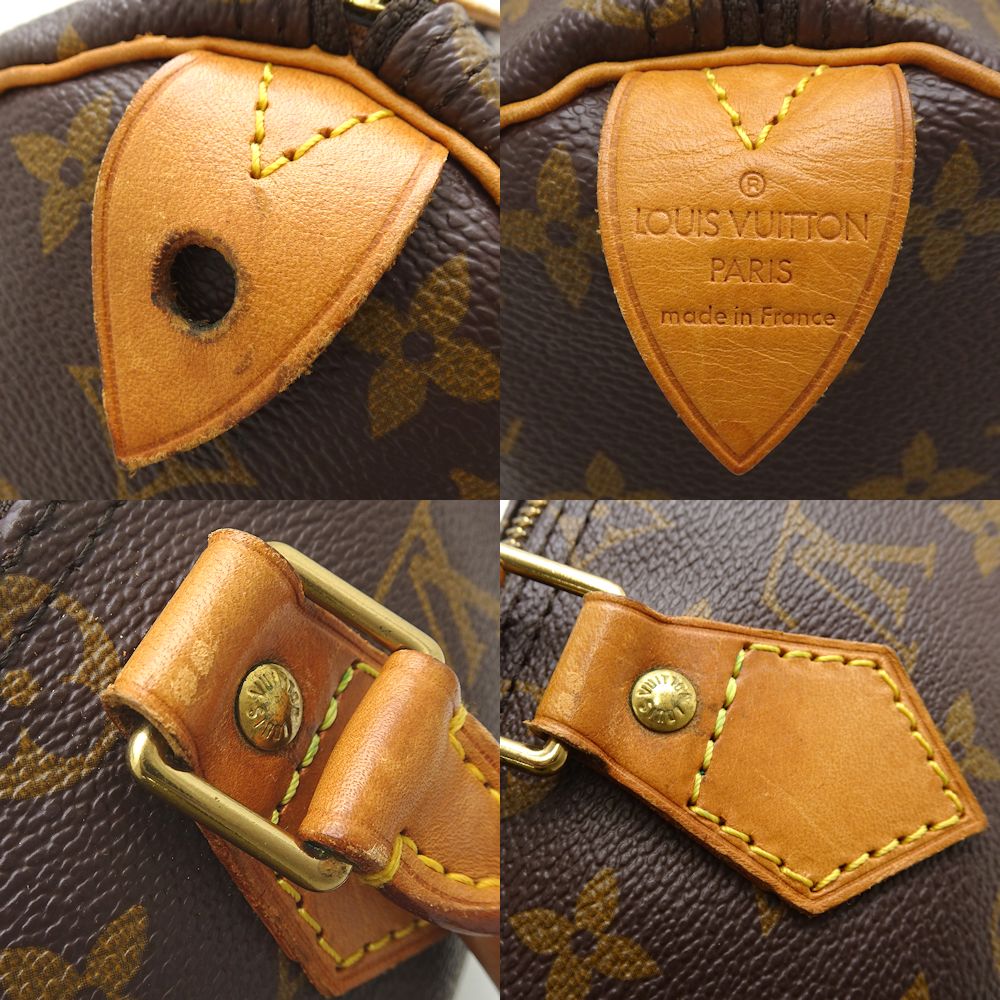 Louis Vuitton Monogram Speedy 25  Handbag Brown