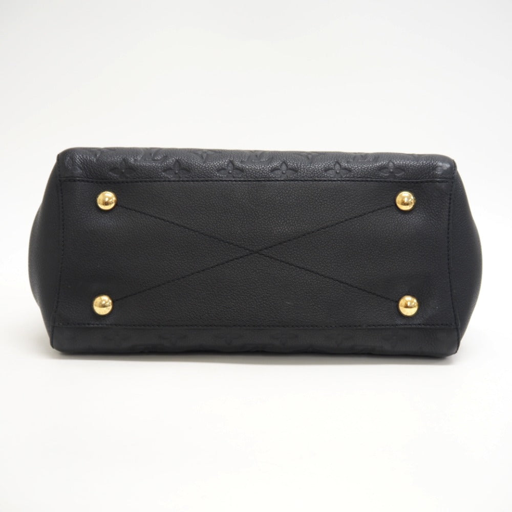 Louis Vuitton Montaigne MM Monogram Emplant Handbag Black