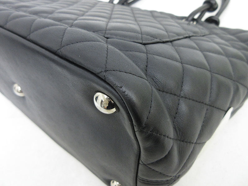 Chanel Cambon Line Large Tote Bag Shoulder Black