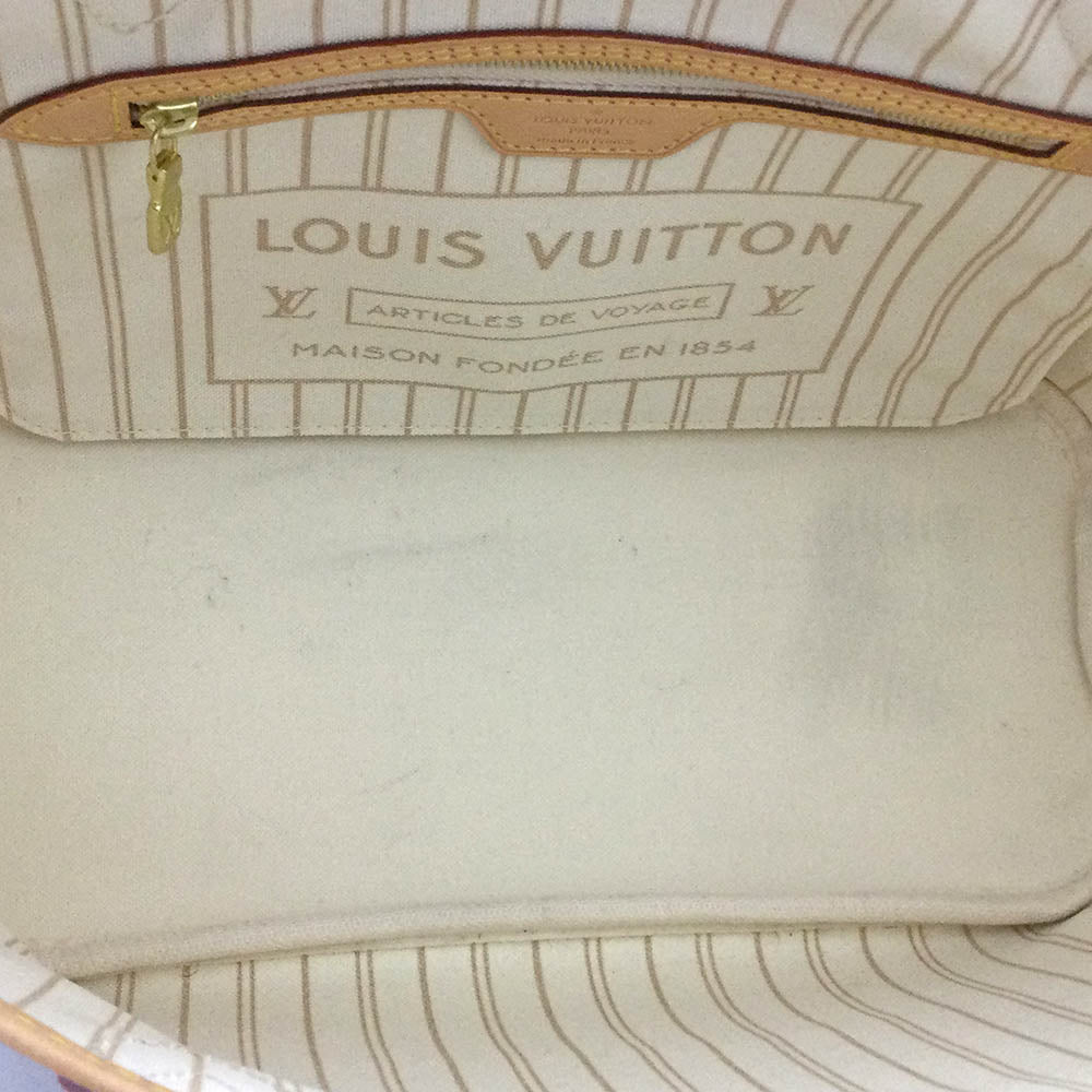 Louis Vuitton Neverfull PM Damier Azur White Tote Bag
