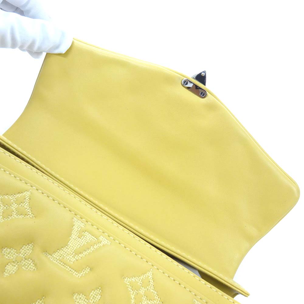 Louis Vuitton Pochette Monogram Chain Shoulder Bag Jaune Yellow