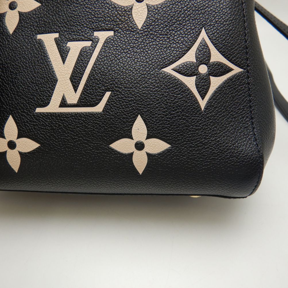 Louis Vuitton Montaigne BB Bicolor Monogram Emplant Noir Black