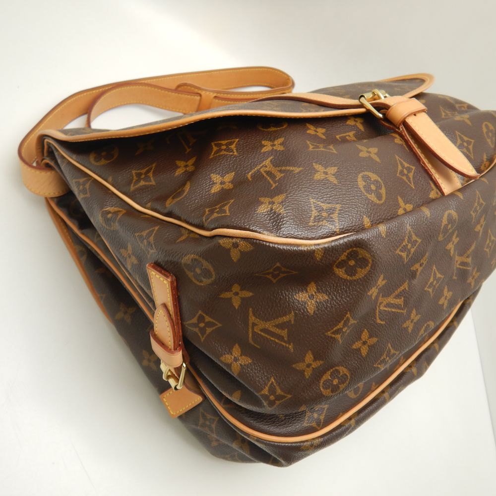 Louis Vuitton Monogram Saumur 35 Shoulder Bag Brown