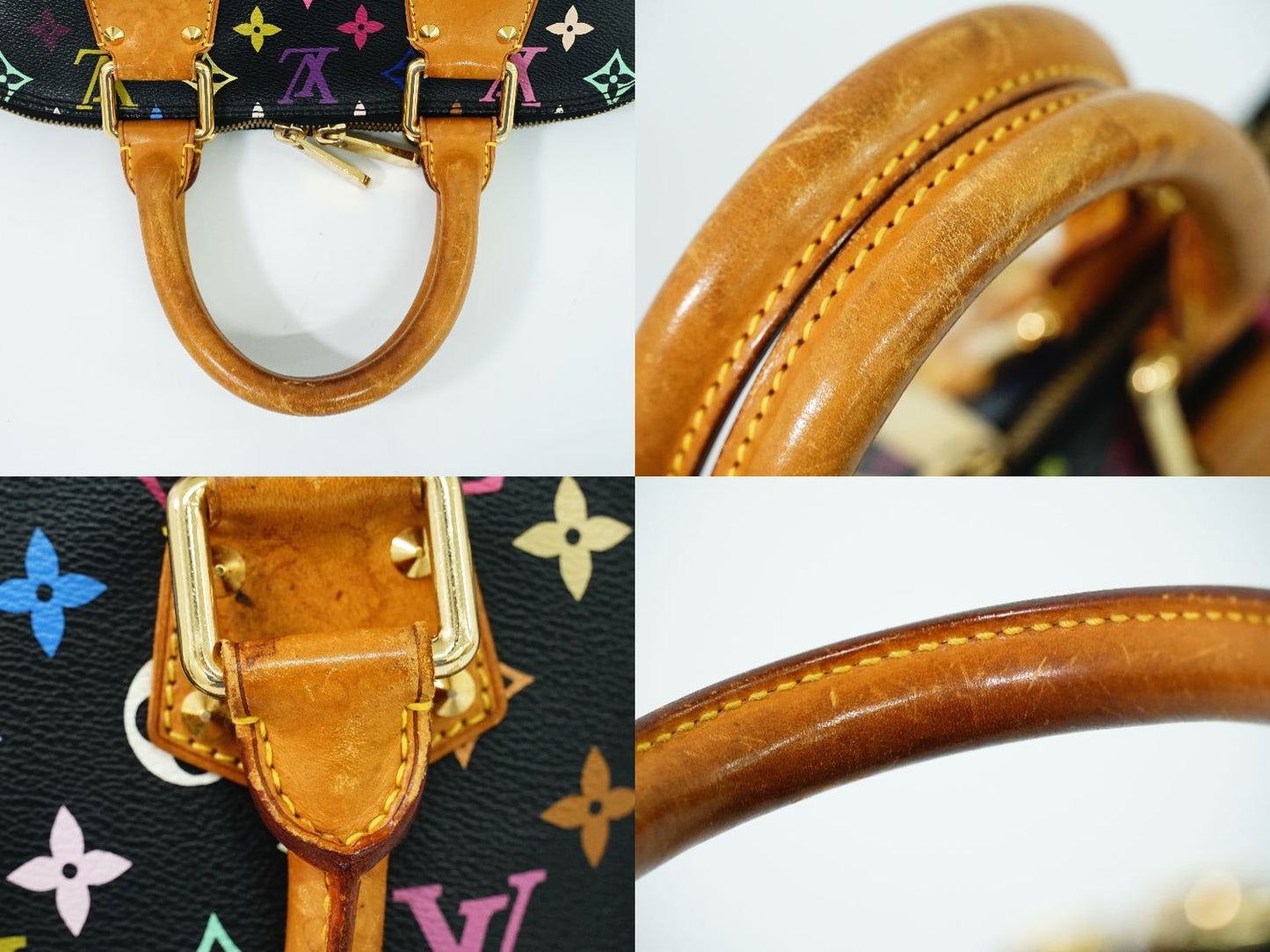 Louis Vuitton Alma PM Monogram Multicolor Handbag Noir Black