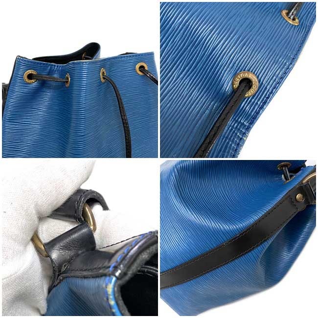 Louis Vuitton Petit Noe Black Toledo Blue Noir Epi