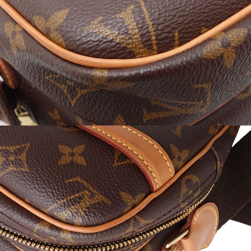 Louis Vuitton Monogram Reporter PM Shoulder Bag Brown