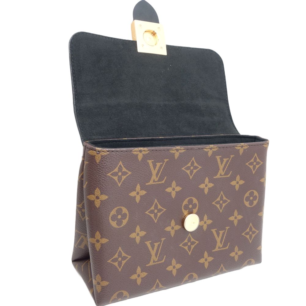 Louis Vuitton Monogram Locky BB Shoulder Bag Brown Black