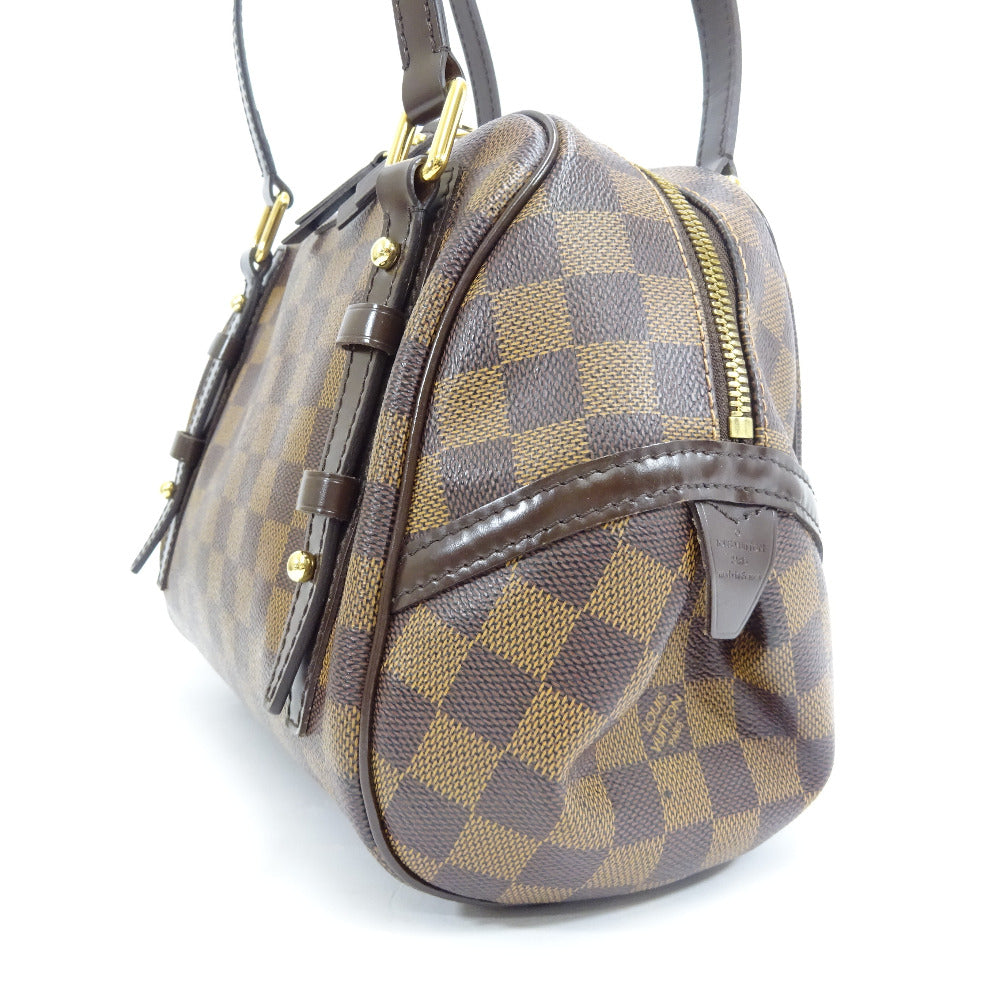 Louis Vuitton Rivington PM Shoulder Bag Brown Damier Canvas Leather