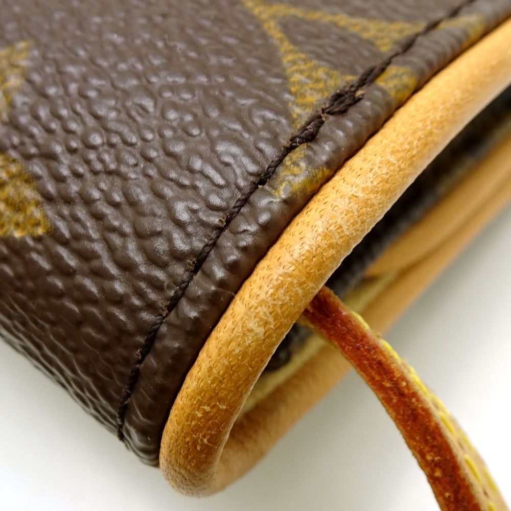Louis Vuitton Monogram Pochette Twin GM Crossbody Shoulder Bag Brown