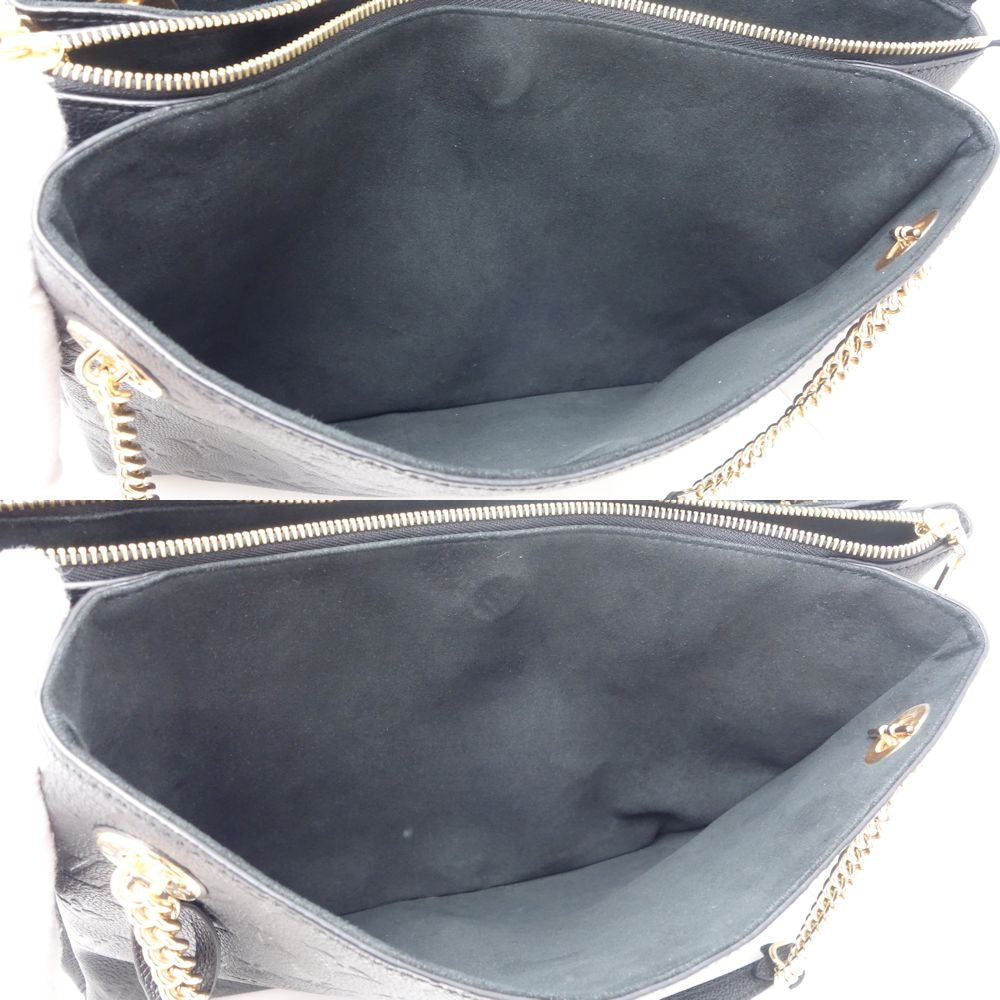 Louis Vuitton Surene MM Shoulder Bag Monogram Implant Black