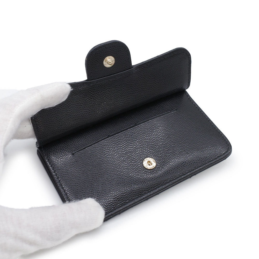Chanel Matelasse Caviar Skin Wallet Black