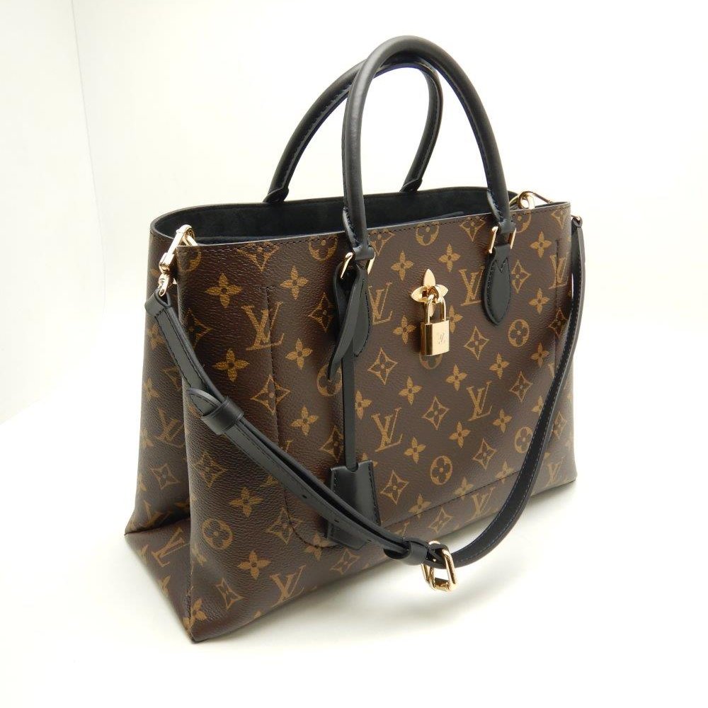 Louis Vuitton Monogram Flower Tote Noir 2way Bag