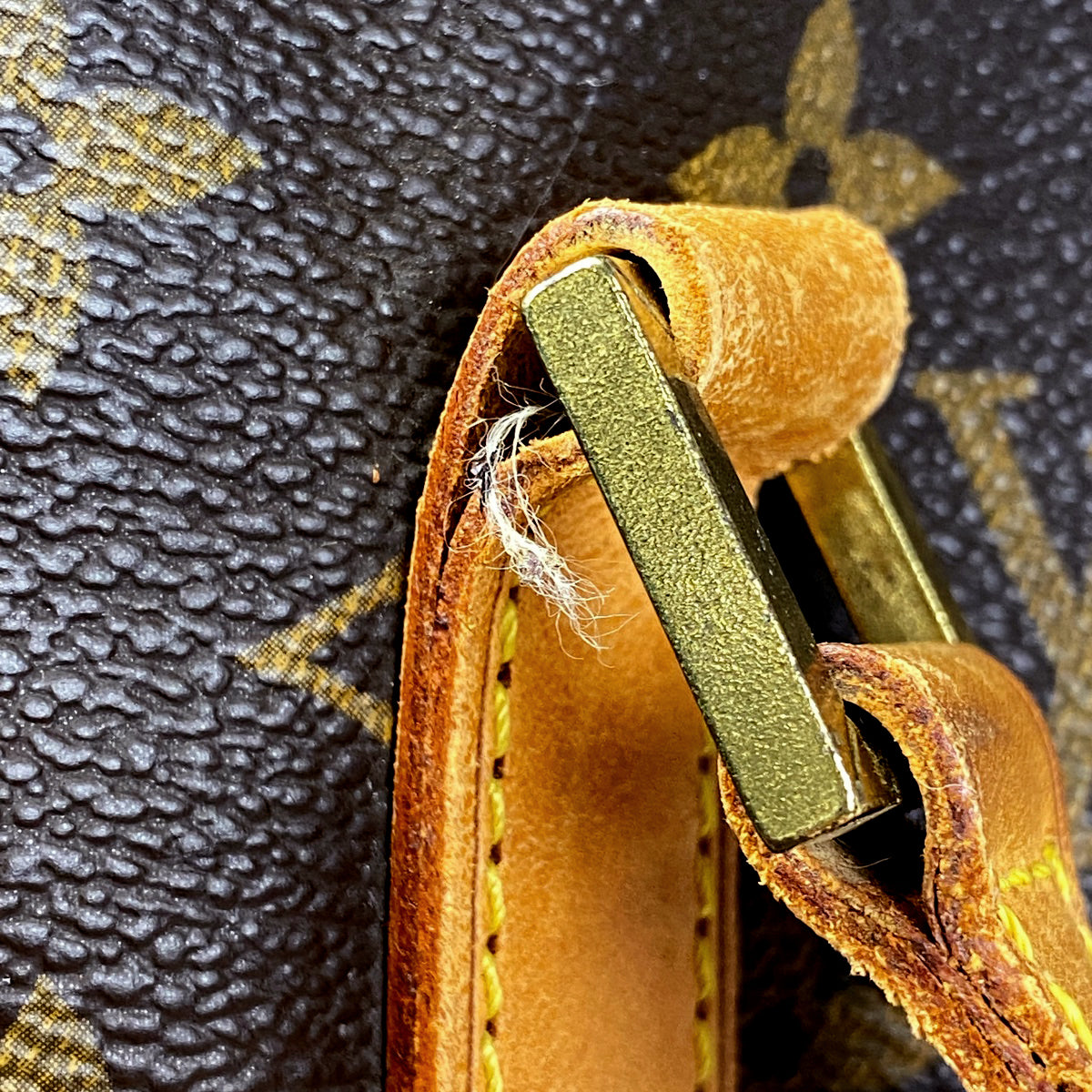 Louis Vuitton Mezzo Tote Shoulder Bag Shawl Monogram Brown