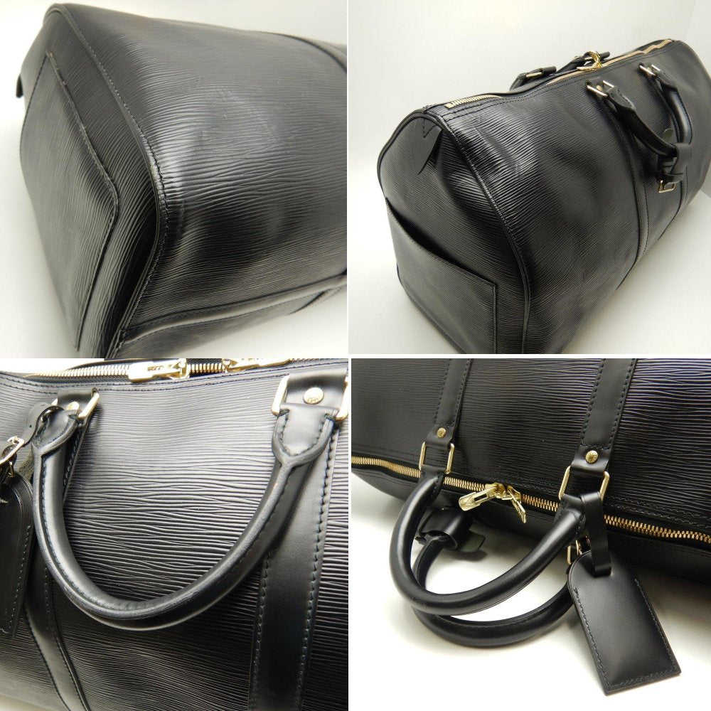 Louis Vuitton Epi Keepall 50 Noir Boston Bag Black
