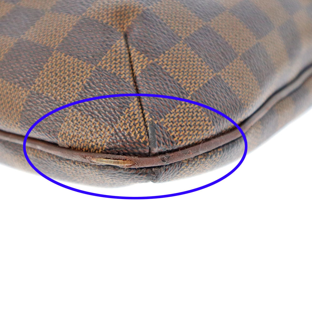 Louis Vuitton Diagonal Shoulder Bag Bloomsbury PM Damier Ebene Canvas Brown