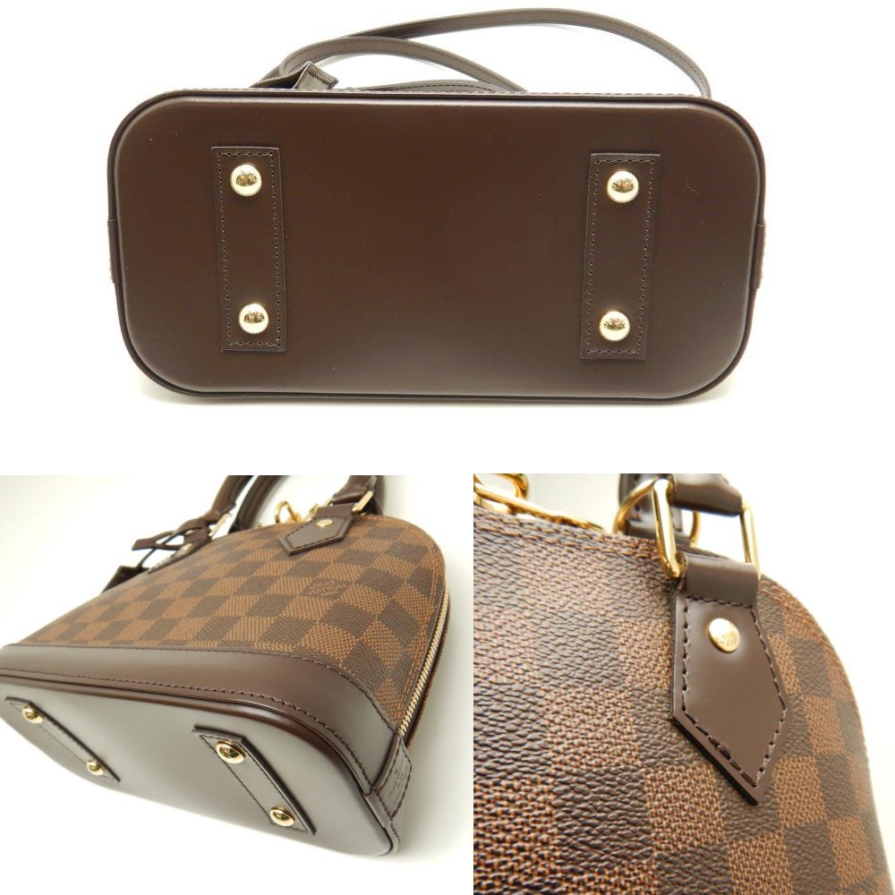 Louis Vuitton Damier Alma BB Ebene 2WAY Bag Brown