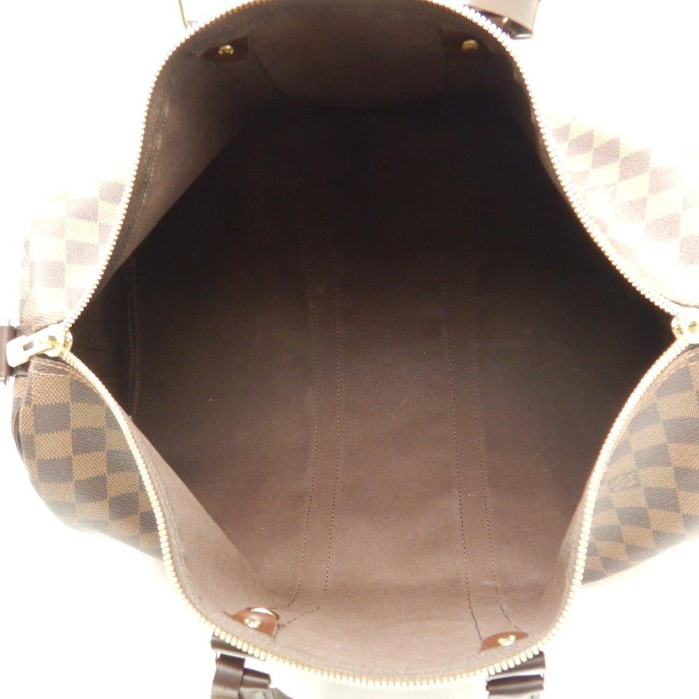 Louis Vuitton Damier Keepall Bandouliere 45 Ebene Boston Bag Brown