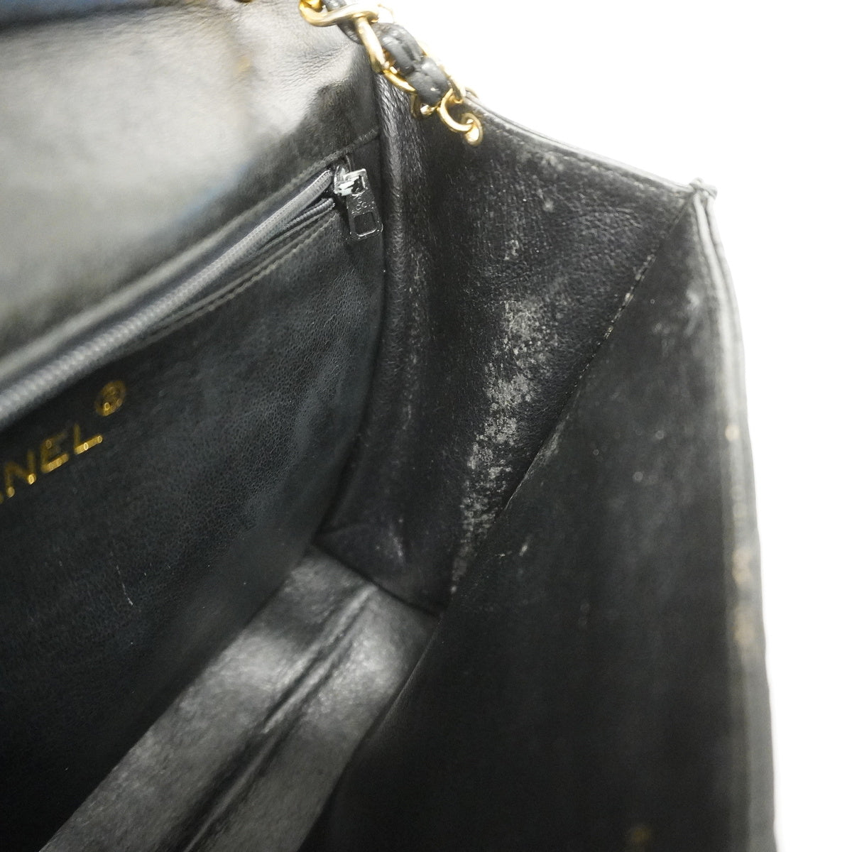 Chanel Shoulder Bag Matelasse Chain Lambskin Black