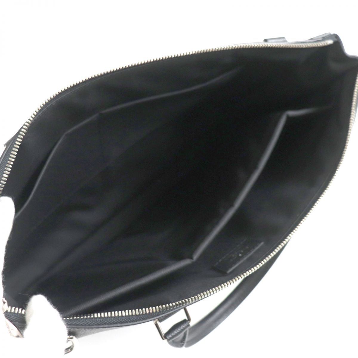 Louis Vuitton Slim Taiga 2way Leather Briefcase Black