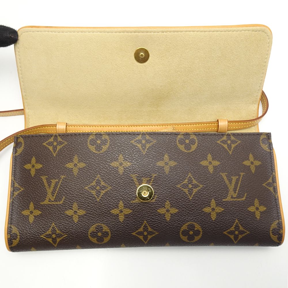 Louis Vuitton  Monogram Pochette Twin GM Brown Diagonal