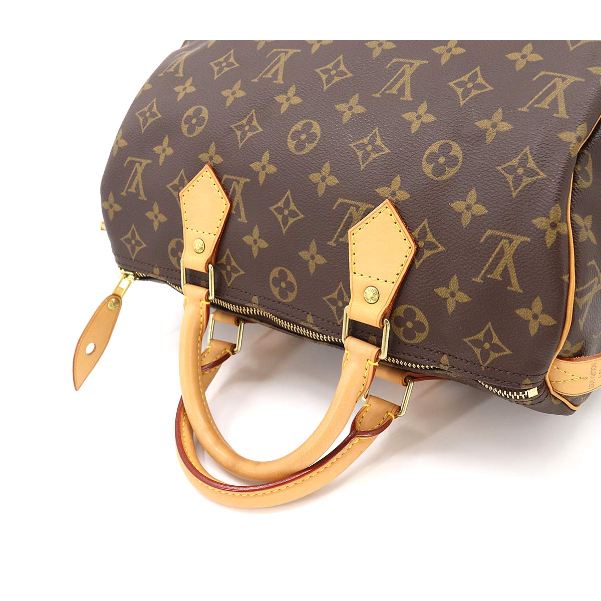Louis Vuitton Monogram Speedy 30 Hand Bag Brown Gold Hardware