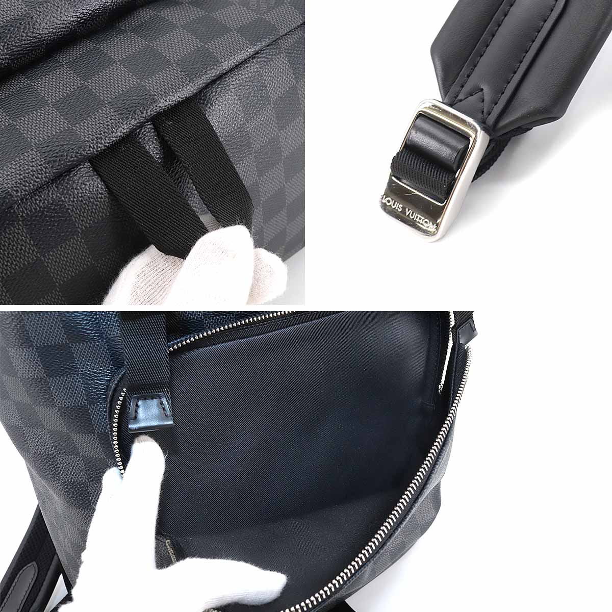 Louis Vuitton Damier Graphite Zack Backpack Silver Metal Fittings