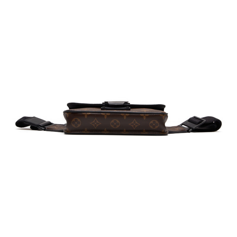 Louis Vuitton Monogram Macassar S Lock Shoulder Bag