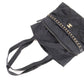 Chanel Quilted Tote Clutch Bag Nylon Leather Black Coco Mark Gold Hardware