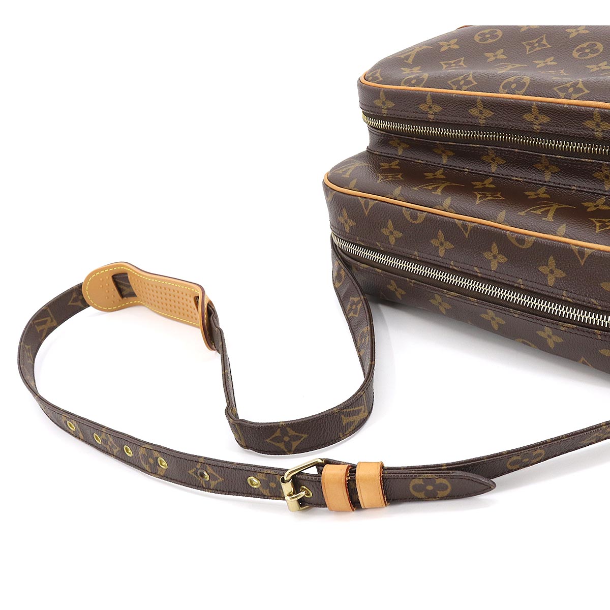 Louis Vuitton Monogram Nile Shoulder Bag Brown Gold Hardware