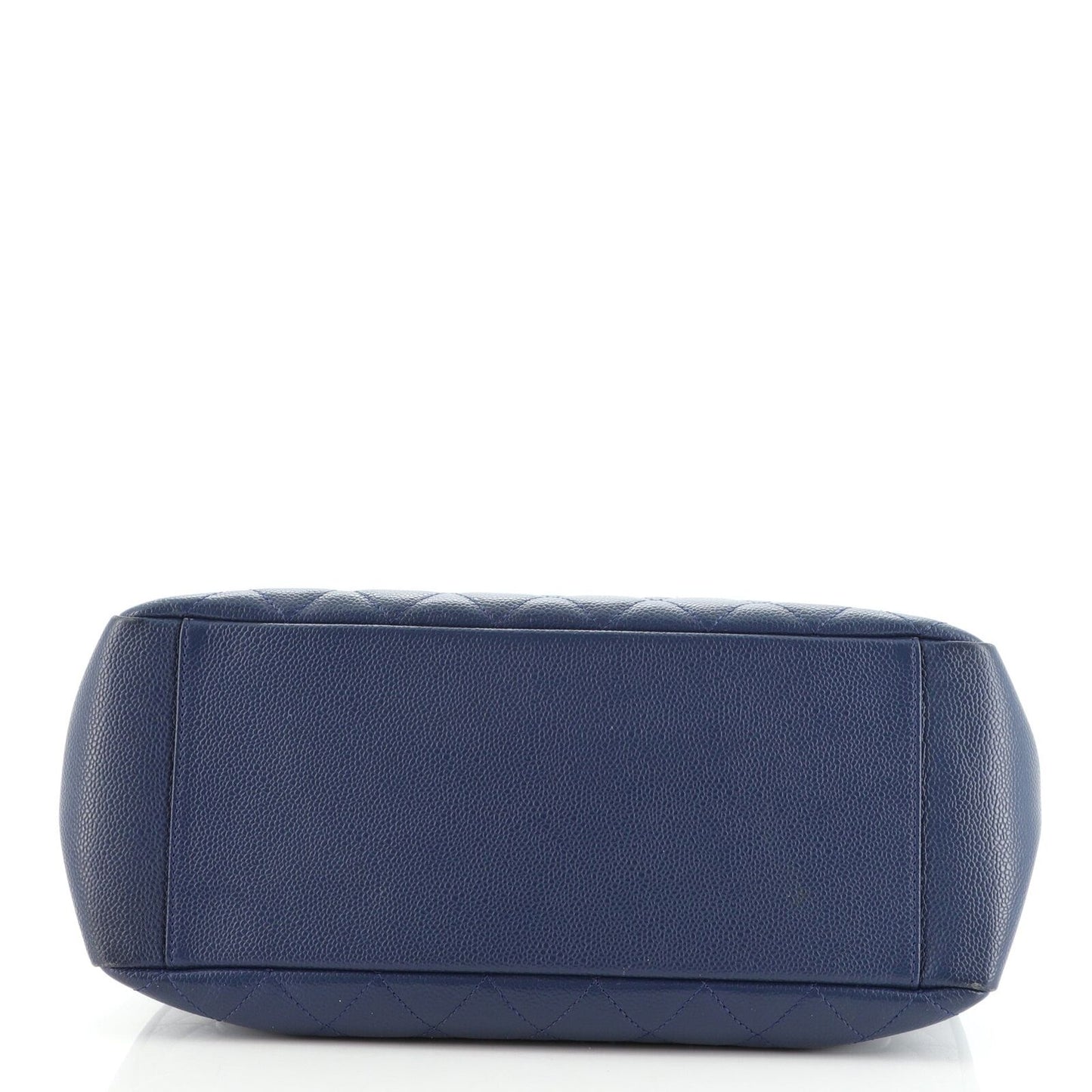 Chanel Grand Shopping Tote Quilted Caviar Blue