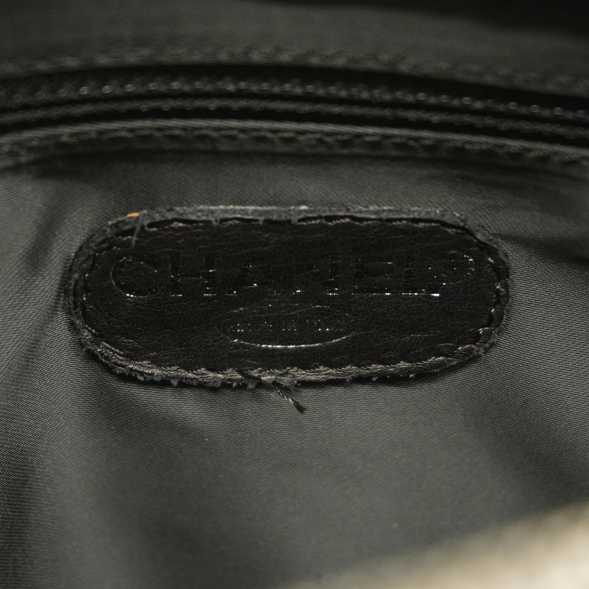 Chanel Shoulder Bag Chain Patent Leather Black