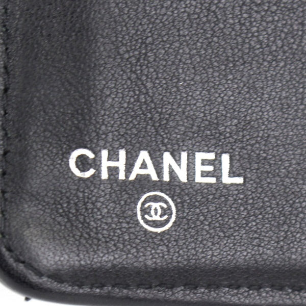 Chanel Matelasse Long Wallet Black Enamel Patent