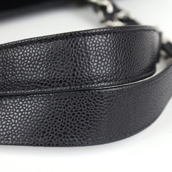 Chanel Chain Tote Bag Caviar Skin Black