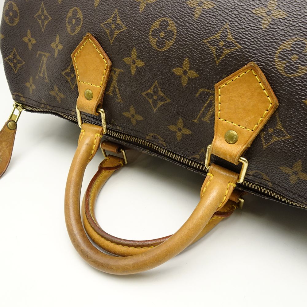 Louis Vuitton Monogram Speedy 35 Brown Boston Bag