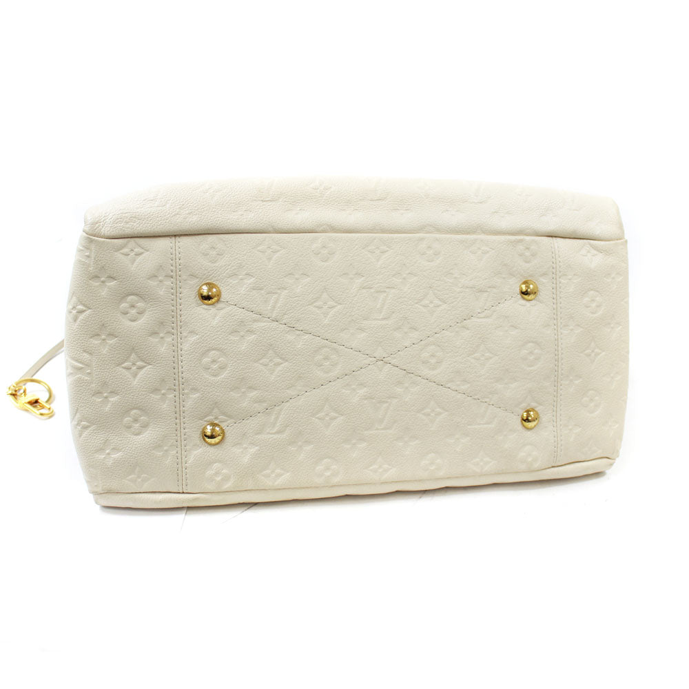 Louis Vuitton Artsy MM Shoulder Bag Neige White Monogram