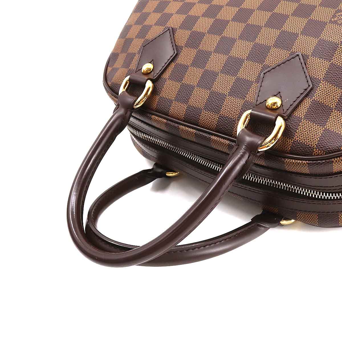 Louis Vuitton Damier Duomo Hand Bag Ebene Gold Metal Fittings