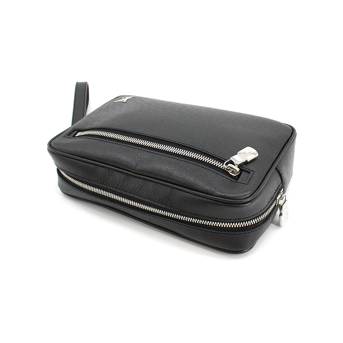 Louis Vuitton Taiga Pochette Kasai Clutch Bag Leather Noir