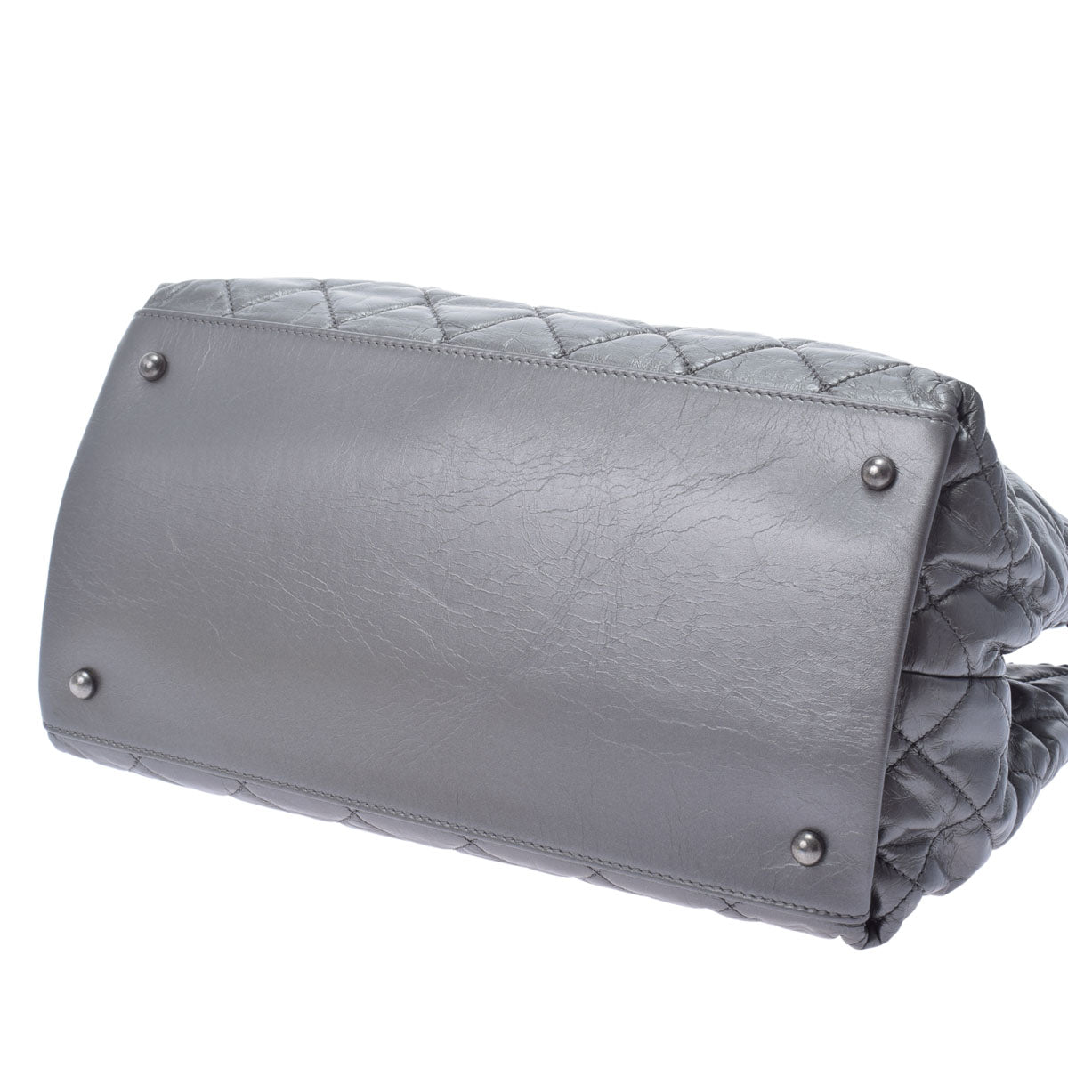 Chanel Chain Me Gray/  Silver Hardware Aged Calfskin Tote Bag