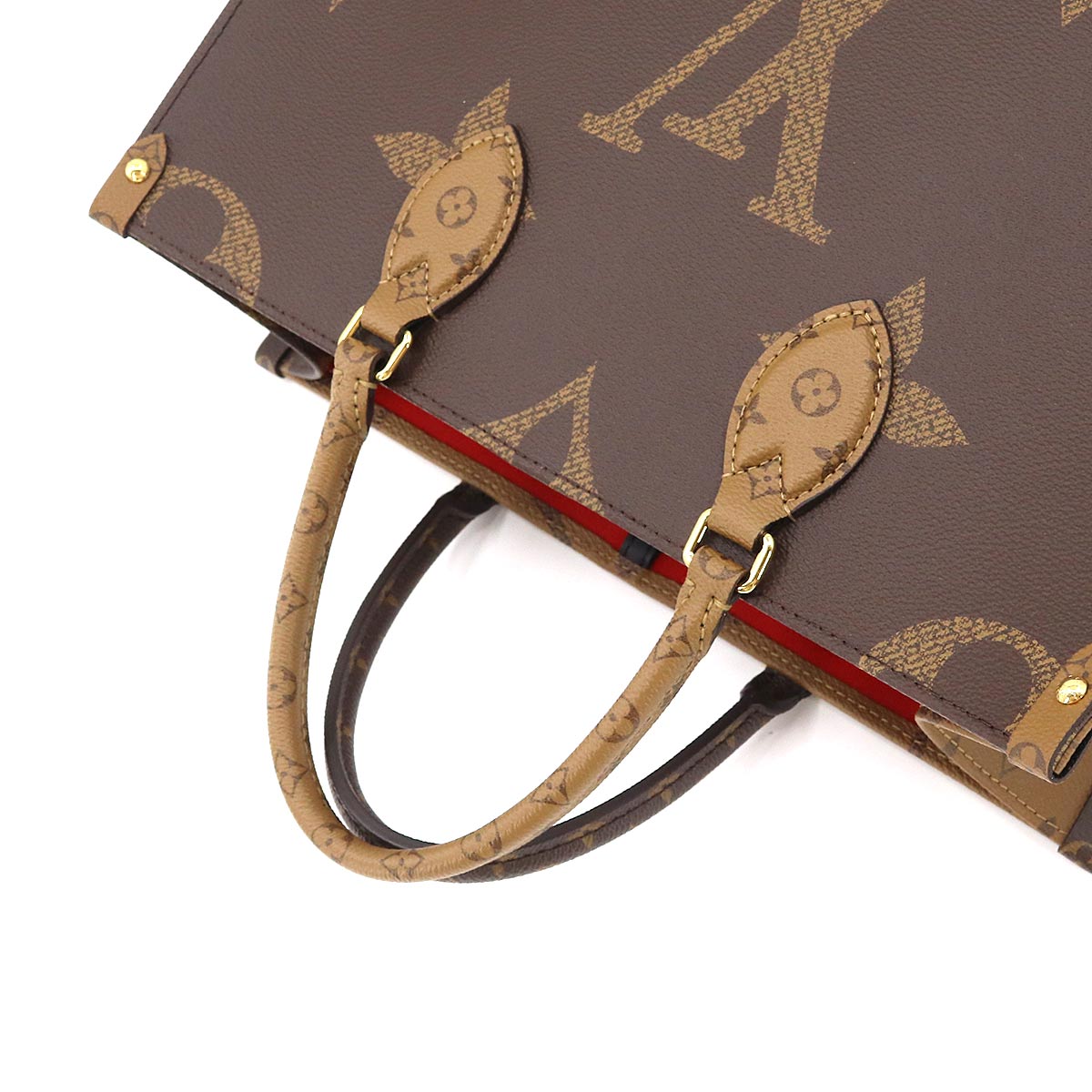 Louis Vuitton Giant Monogram On The Go MM 2 Way Tote Shoulder Bag