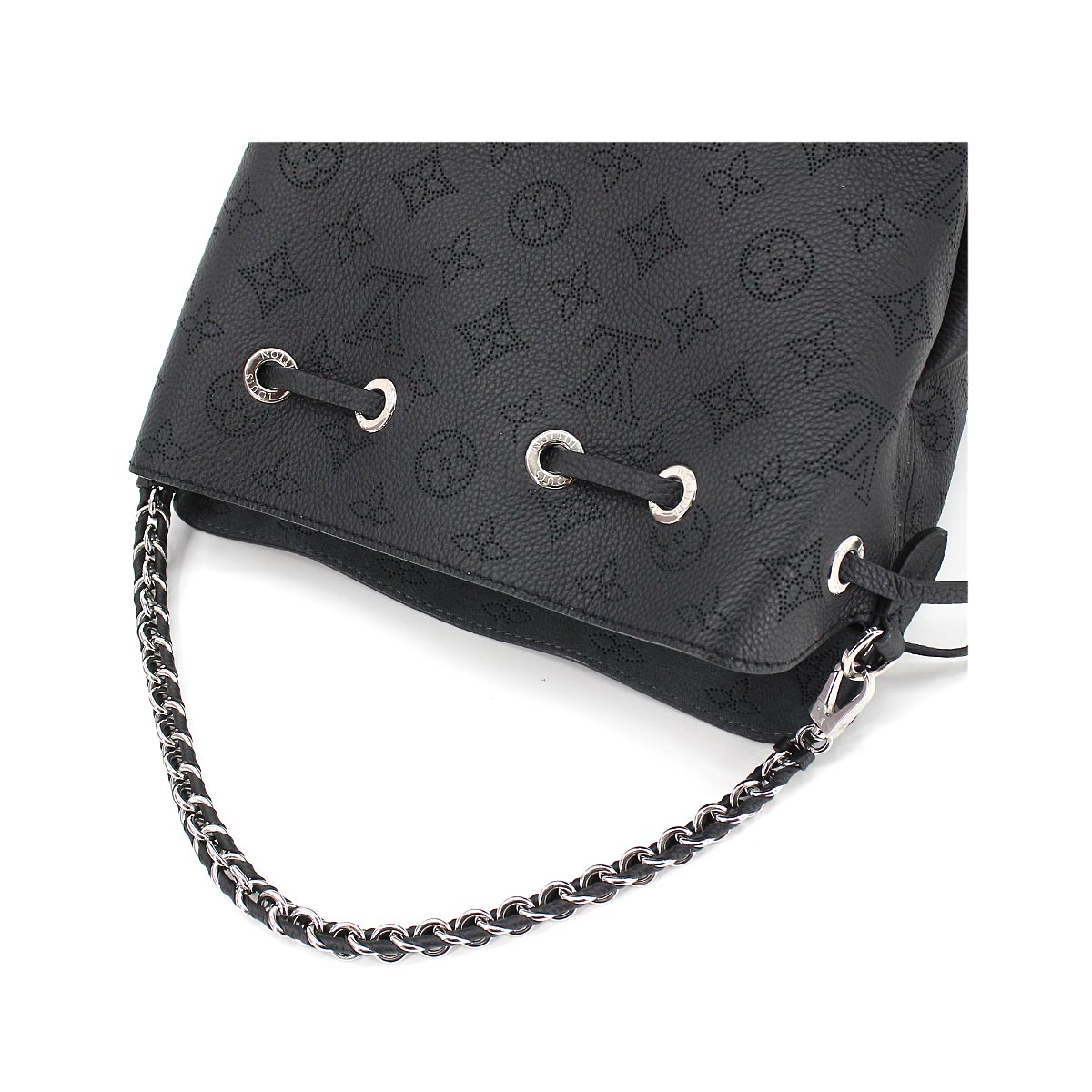 Louis Vuitton Mahina Bella 2 Way Shoulder Hand Bag Leather Noir