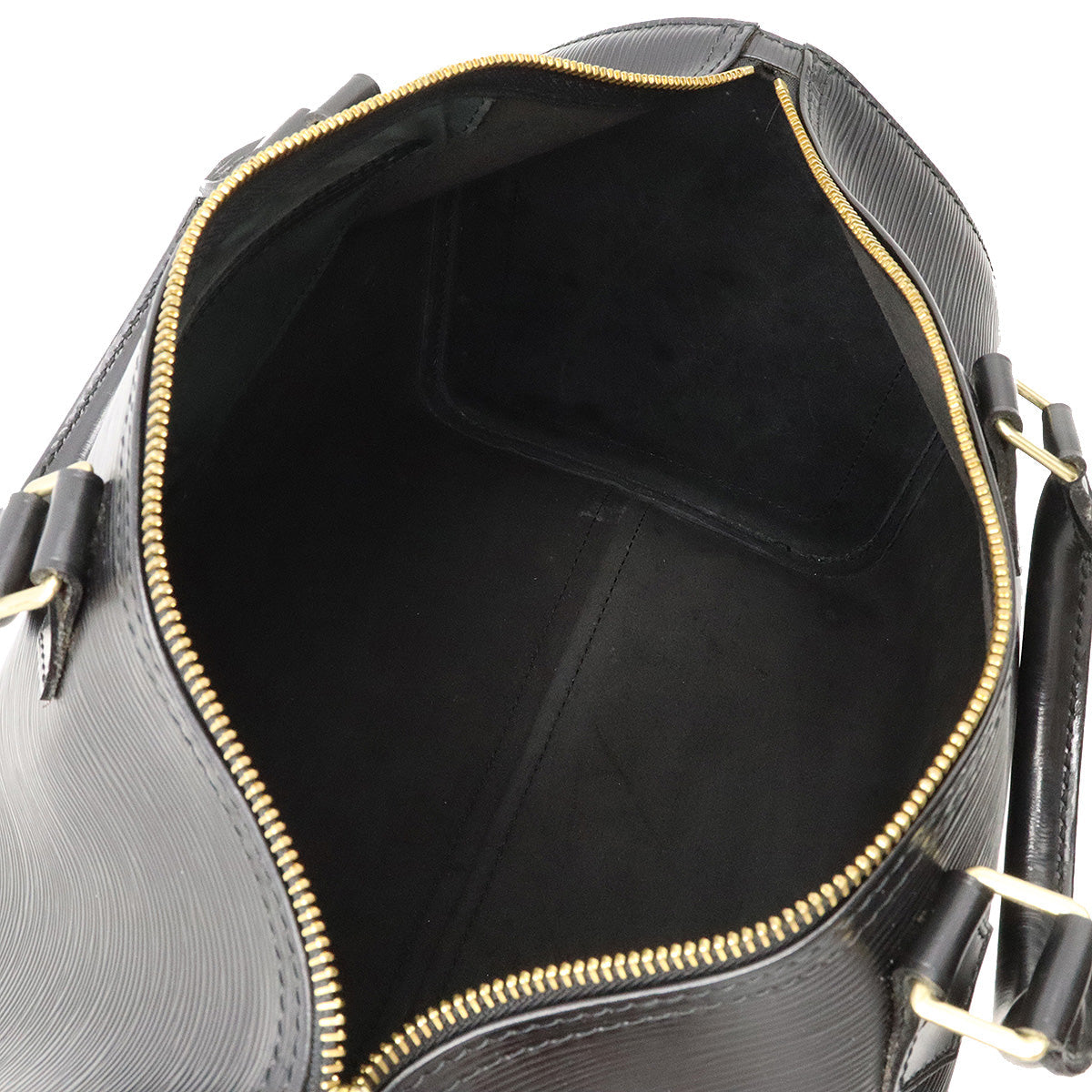 Louis Vuitton Epi Speedy 35 Handbag Boston Bag Leather Noir Black