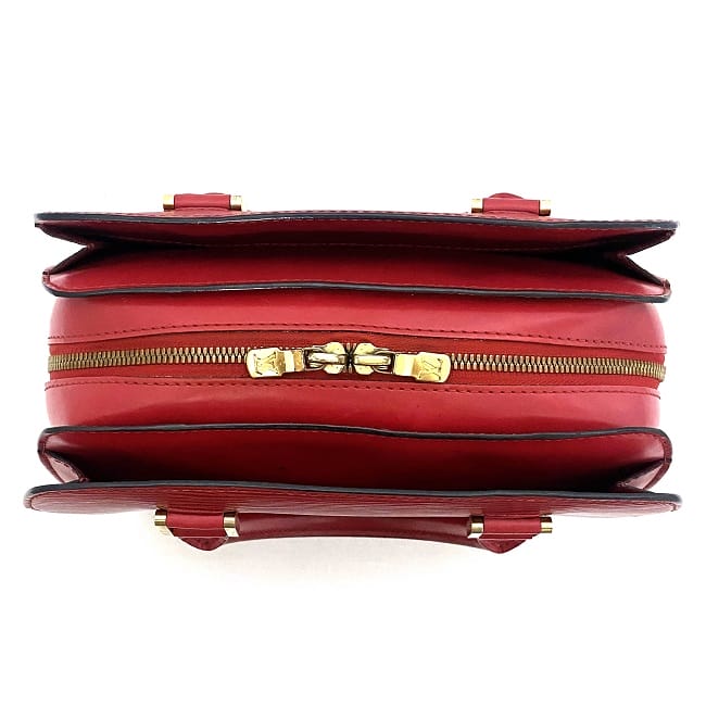 Louis Vuitton Pont Neuf Leather Bag Red