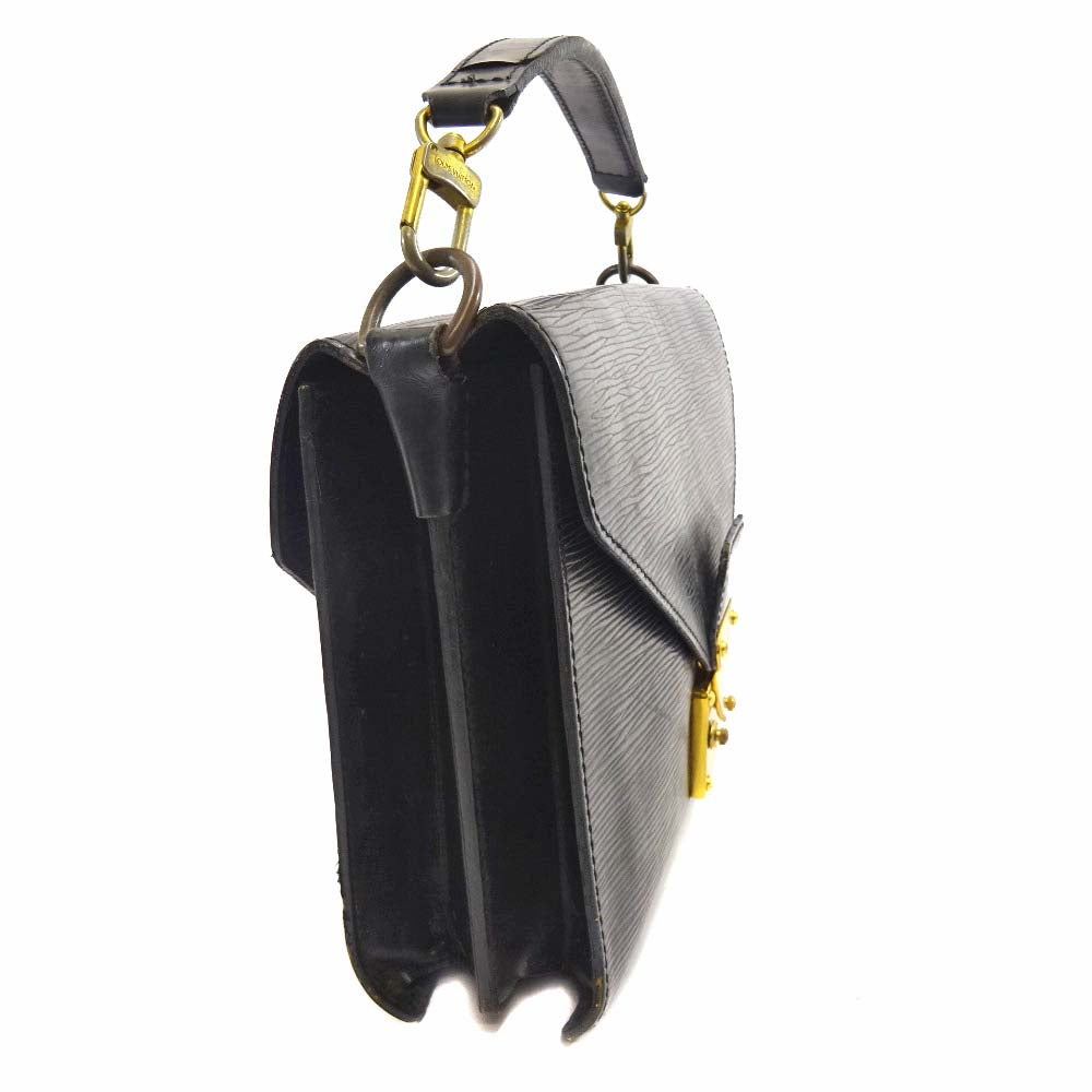 Louis Vuitton Biface Handbag Black Epi Leather Black