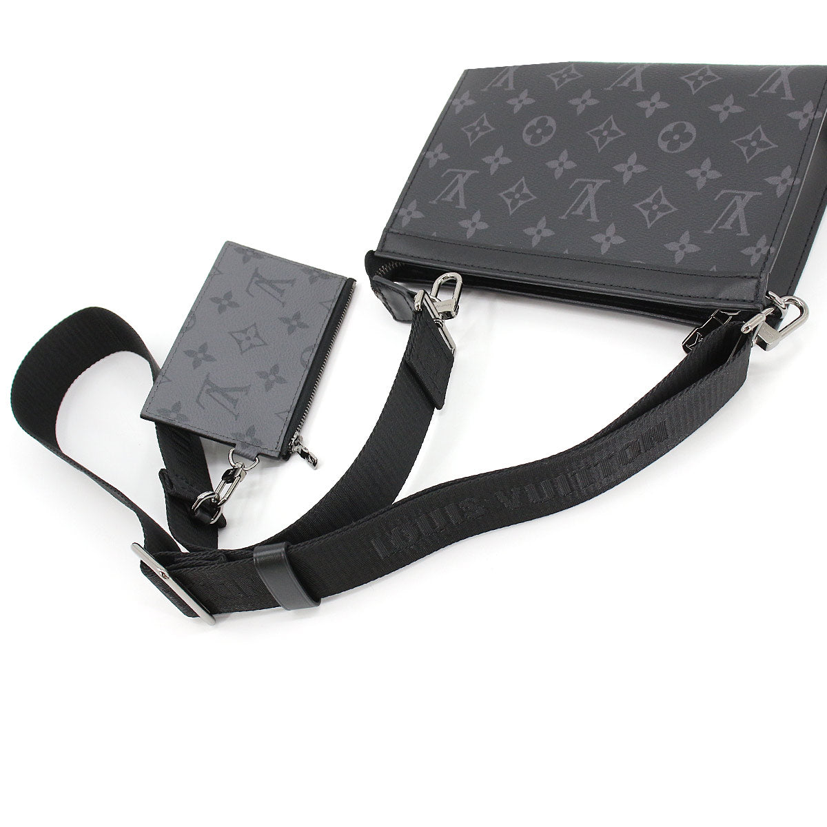 Louis Vuitton Monogram Eclipse Reverse Gaston Wearable Wallet Shoulder Bag