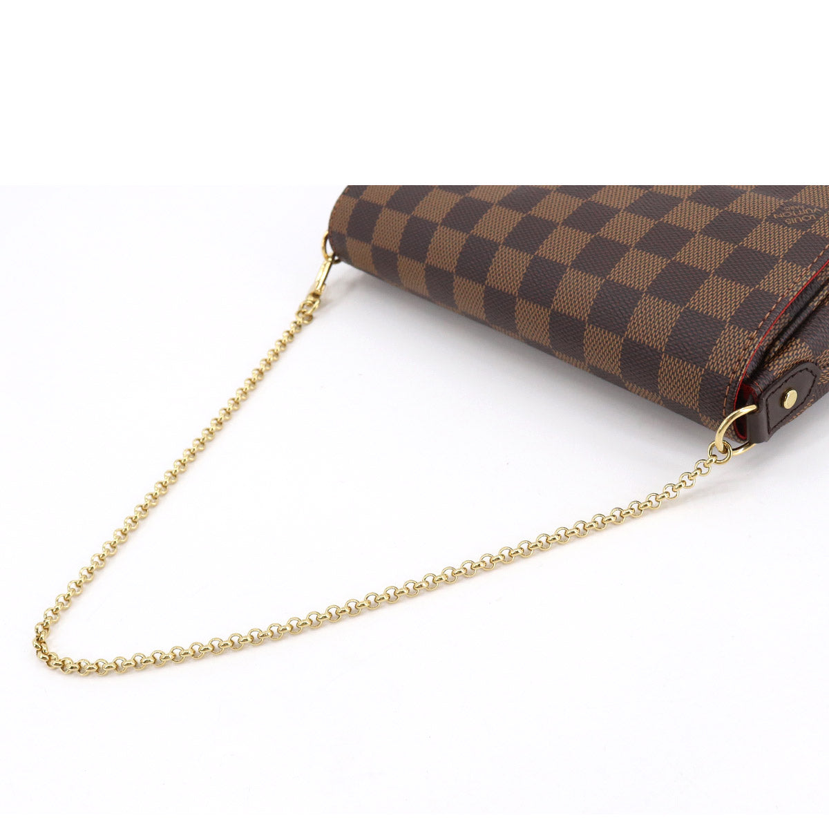 Louis Vuitton Damier Favorite PM 2 Way Chain Hand Shoulder Bag Ebene