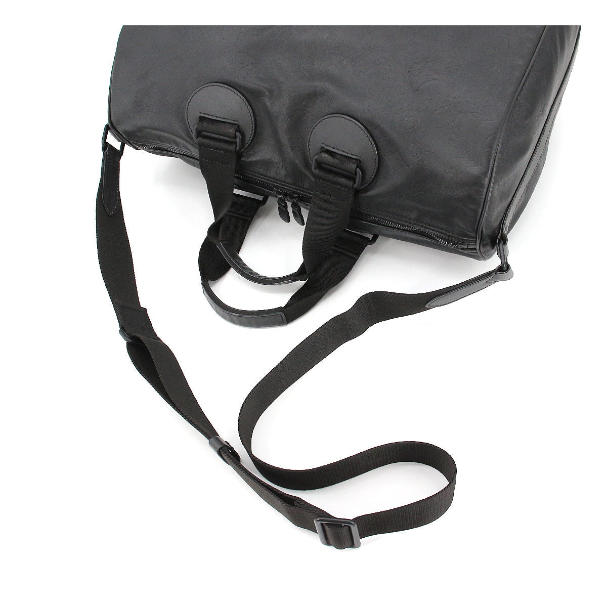 Louis Vuitton Monogram Shadow Speedy Bandouliere 40 Shoulder Bag Noir Black